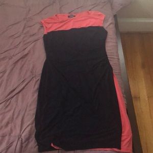 Chaps Two Tone cap sleeve dress size large